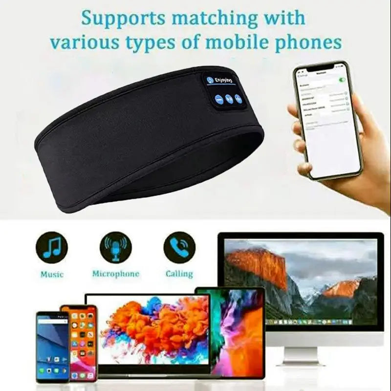 מסכת שינה  מרגיעה עם Bluetooth מבית Lunero